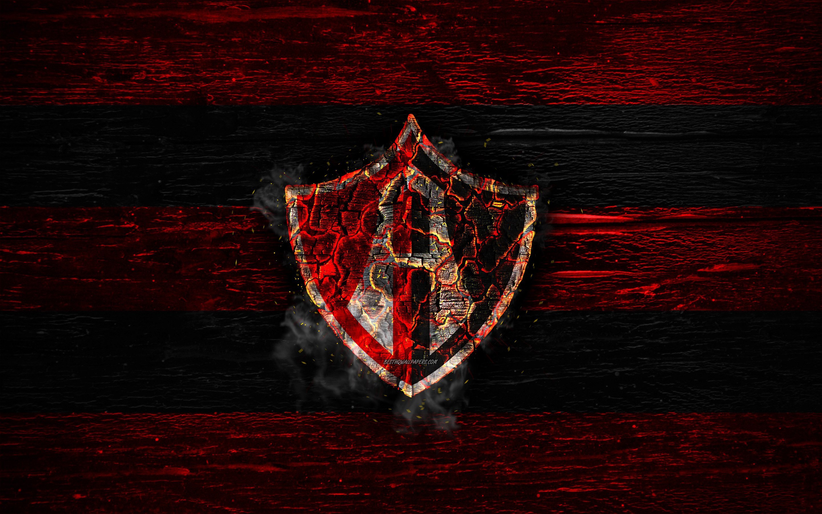 Download wallpapers Atlas FC fire logo Liga MX red and black lines  Mexican football club Primera Division grunge football soccer Atlas  logo wooden texture Mexiсo for desktop with resolution 2880x1800 High  Quality