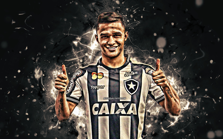Erik Lima, brasiliansk fotbollsspelare, Botafogo FC, fotboll, Erik, Brasiliansk Serie A, neon lights, Brasilien