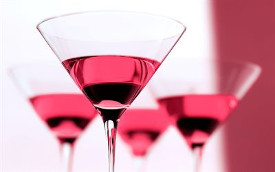 Cosmopolite Cocktail, bokeh, verre &#224; boire, cocktails, Cosmopolite, Verre avec Cosmopolite