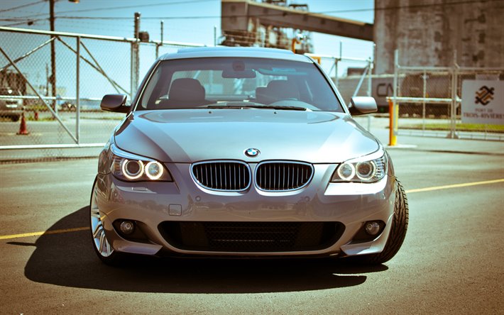 4k, BMW 530D, tuning, E60, route, 2010 voitures, low rider, BMW S&#233;rie 5, BMW M5, BMW E60, voitures allemandes, BMW