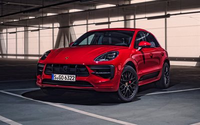 2020, Porsche Macan GTS, front view, exterior, red SUV, new red Macan GTS, german cars, Porsche