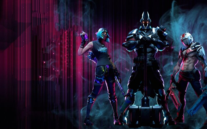 Fortnite, 2019, chapter 2, main characters, poster, promotional materials