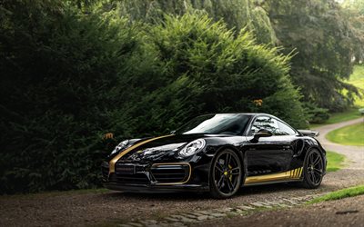 Porsche 911, Manhart TR 700, 991, black sports coupe, 911 tuning, new black, German sports cars, Porsche