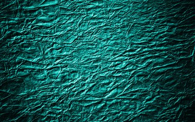 4k, turquoise cuir &#224; la texture de cuir, de motifs, de textures de cuir, de turquoise, de milieux, de cuir, de la macro, du cuir, du cuir turquoise arri&#232;re-plan