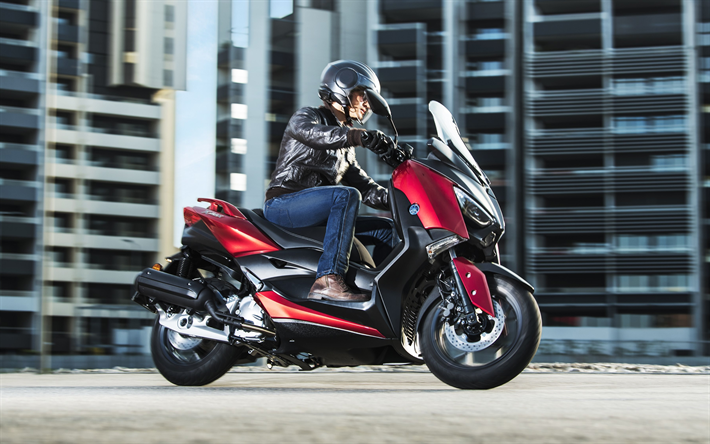 Yamaha x-max 125, 2018, 4к, ситибайк, nuevas motos, scooters, Yamaha