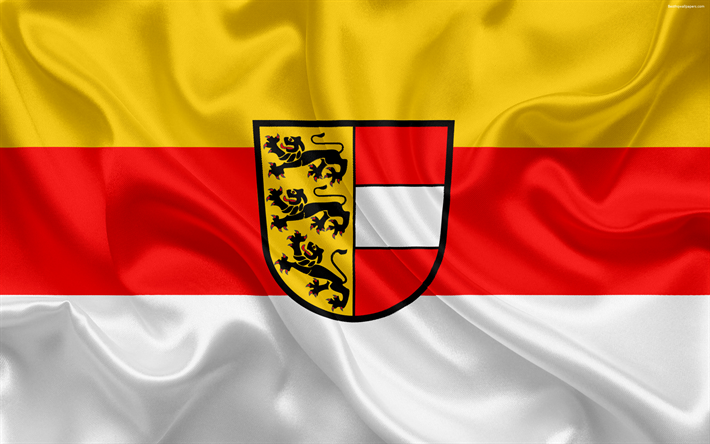 Bandera de Carintia, tierra federal, Austria tierras, escudo de armas, Austria divisi&#243;n administrativa, simbolismo, Carintia, Austria, seda textura, 4k