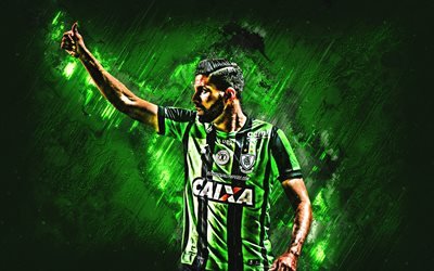 Gerson Magrao, America Mineiro, defender, joy, green stone, famous footballers, football, Brazilian footballers, grunge, Serie A, Brazil