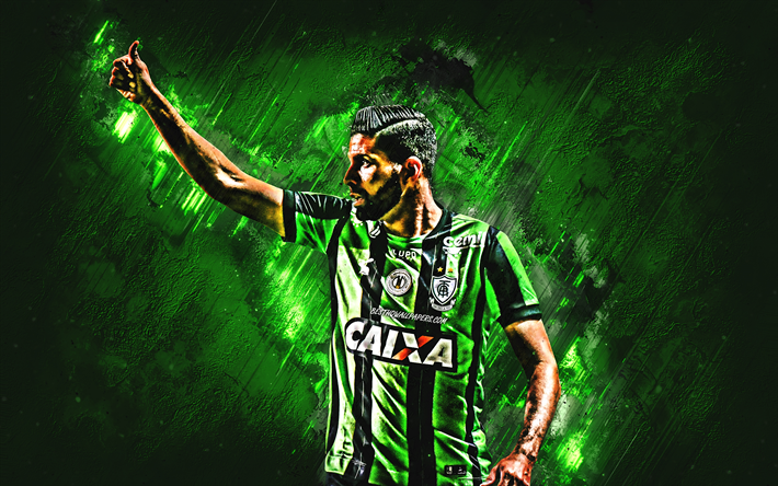 Gerson Magrao, America Mineiro, defender, joy, green stone, famous footballers, football, Brazilian footballers, grunge, Serie A, Brazil