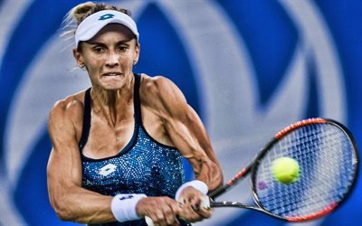 Lesia Tsurenko, 4k, ウクライナ-テニス選手, WTA, 試合, 競技者, Tsurenko, テニス, HDR, テニス選手