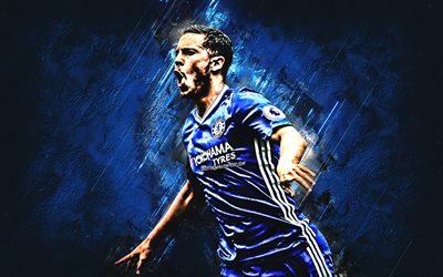 Eden Hazard, Belga jugador de f&#250;tbol, mediocampista ofensivo, el Chelsea FC de la Premier League, Inglaterra, Reino Unido, creativo, arte, f&#250;tbol, Peligro