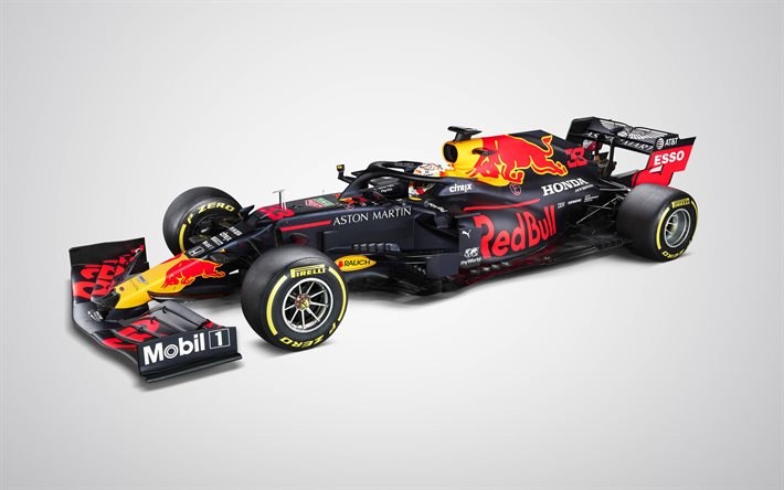 Red Bull Racing RB16, 4k, vue de face, Formule 1, F1 voiture de course 2020, RB16, F1, 2020 Championnat du Monde de Formule, Red Bull Racing, Max Verstappen
