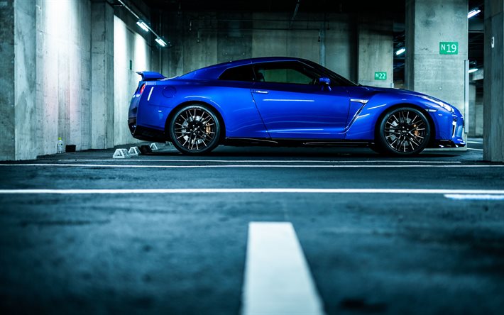 Nissan GT-R, 2020, R35, 50 &#176; Anniversario, blu sport coupe tuning GT-R, Giapponesi, sport auto, GT-R JP-Spec, Nissan