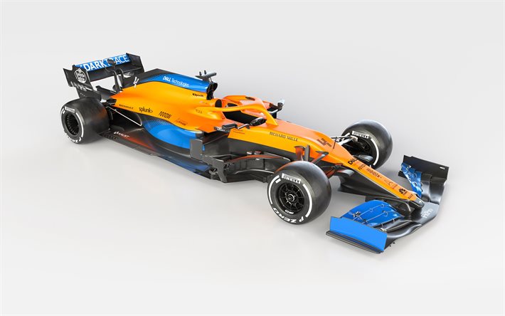 1 1 McLaren MCL35, 2020, 4k, Formula, yarış arabası, F1 2020, MCL35, 2020 Formula D&#252;nya Şampiyonası