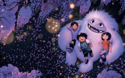 Abominable, 4k, 文字, 2019年の映画, 3Dアニメーション, エベレスト, Yi, 2019年Abominable