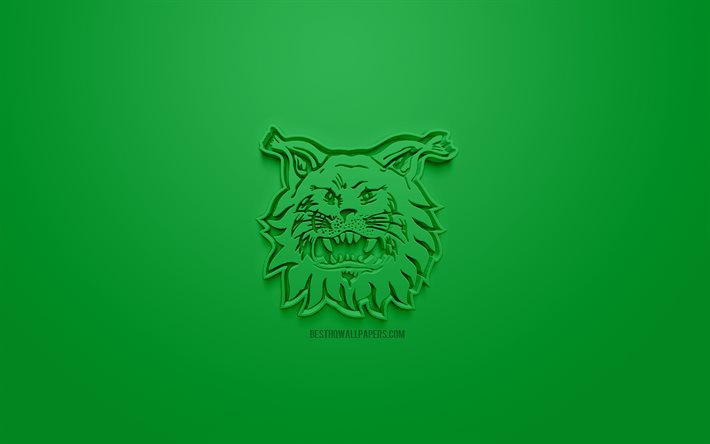 Download wallpapers Ilves, Finnish ice hockey club, creative 3D logo, green  background, 3d emblem, Liiga, Tampere, Finland, 3d art, ice hockey, Ilves 3d  logo for desktop free. Pictures for desktop free