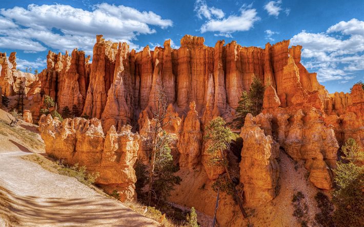 赤い岩, 夏。, 砂岩, Canyon（キャニオン）, Arizona, 米国