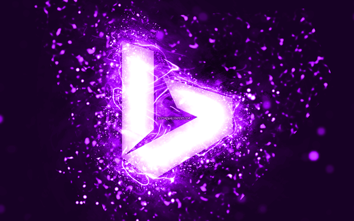Bing violet logo, 4k, violet n&#233;ons, cr&#233;atif, violet abstrait, Bing logo, syst&#232;me de recherche, Bing