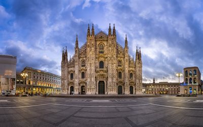 Il Duomo di milano, Milano, Italia, in stile Gotico, la Cattedrale di