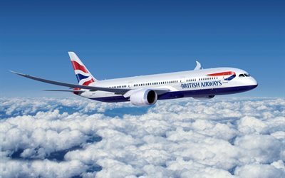 Boeing 777, aereo passeggeri di linea, viaggi in aereo, passeggero airlines, British Airways Boeing