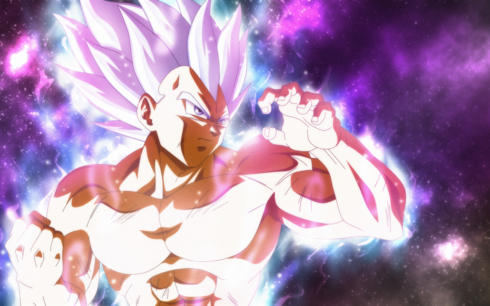 Ultra Instinto de Goku, 4k, arte, Dragon Ball, Migatte No Gokui, el Super Saiyajin Dios, DBS, el Hijo de Goku, de Dragon Ball Super