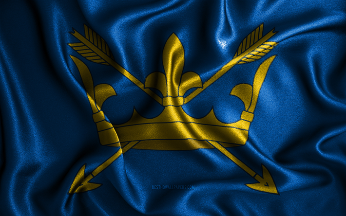 Suffolk flag, 4k, silk wavy flags, english counties, Flag of Suffolk, Day of Suffolk, fabric flags, 3D art, Suffolk, Europe, Counties of England, Suffolk 3D flag, England