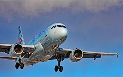 Airbus A319, avi&#227;o de passageiros, 4k, hdr, viagem a&#233;rea, avi&#227;o, De Transporte De Passageiros, Air Canada, a&#233;rea canadense