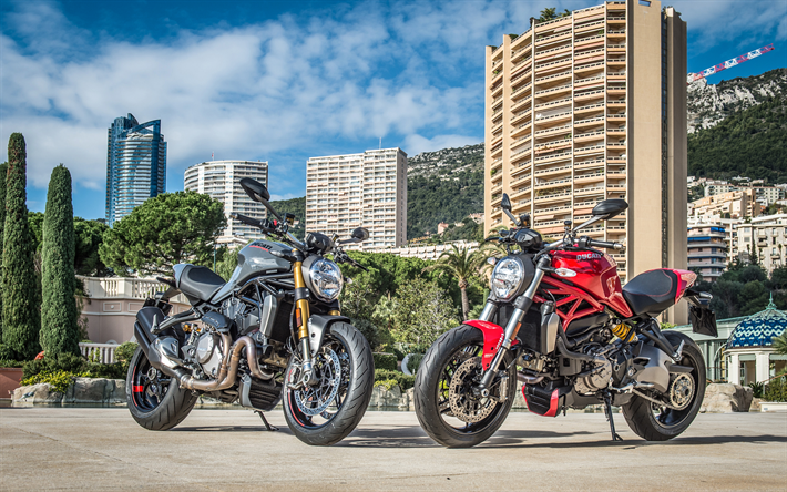 ducati monster 1200 s, 2018, 4k, pr&#228;sentation, neue motorr&#228;der, neue monster 1200, japanischen sportbikes, ducati