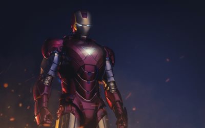 Iron Man, art, characters, superheroes, movie characters