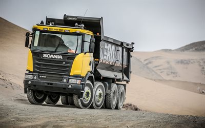 4k, Scania G440 8x4 Rationaliser la Benne, 2018 camions, des carri&#232;res, dumper, Scania G440, trucks, Scania
