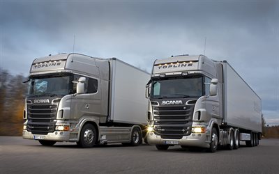 Scania R730, 4k, 2018 kuorma-auto, Kuorma-auto, puoliper&#228;vaunu kuorma-auto, R730, kuorma-autot, Scania