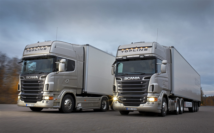 Scania R730, 4k, 2018 cami&#243;n, LKW, cami&#243;n semi-remolque, R730, camiones, Scania