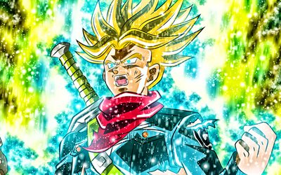 4k Altın Goku, yangın, manga, SSJ3 Goku, Dragon Ball S&#252;per, DBS, Goku