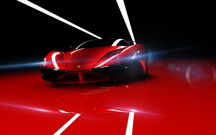 Descargar fondos de pantalla Ferrari LaRossa Concepto de 2020, vista de  frente, nuevo Ferrari, autos deportivos de lujo, italiano de  superdeportivos, Ferrari libre. Imágenes fondos de descarga gratuita