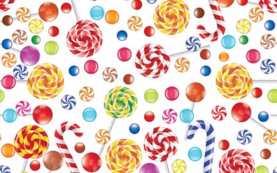 tecknad lollipop m&#246;nster, 4k, bakgrund med klubba, godis m&#246;nster, kreativa, lollipop texturer, barn texturer, tecknad lollipop bakgrund, polkagrisar, lollipop m&#246;nster, barnen bakgrund