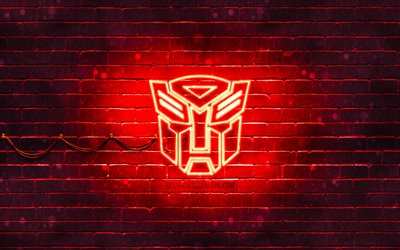 Download wallpapers Transformers red logo, 4k, red brickwall, Transformers  logo, movies, Transformers neon logo, Transformers for desktop free.  Pictures for desktop free