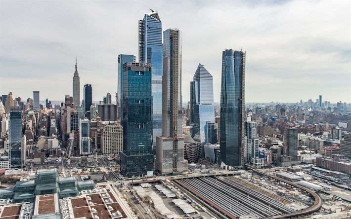Hudson Yards, Manhattan, New York City, West Side Yard, 10 Hudson Yards, skyscrapers, NYC, modern buildings, cityscape, New York, USA, Chelsea and Hudson Yards