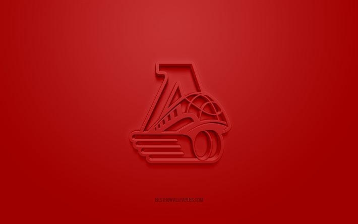Lokomotiv Yaroslavl, Ven&#228;j&#228;n j&#228;&#228;kiekkoseura, Kontinental Hockey League, punainen logo, punainen hiilikuitutausta, j&#228;&#228;kiekko, KHL, Yaroslavl, Ven&#228;j&#228;, Lokomotiv Yaroslavl -logo