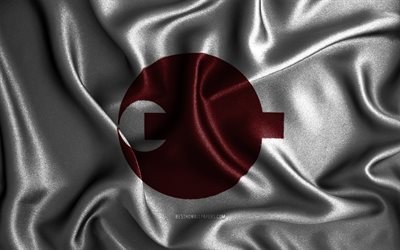 Nara-flaggan, 4k, v&#229;giga sidenflaggor, japanska prefekturer, tygflaggor, 3D-konst, Nara, Asien, Japans prefekturer, Nara 3D-flaggan, Japan