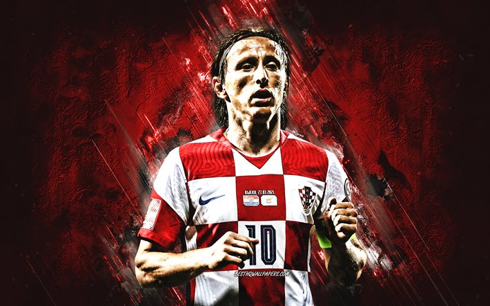 Luka Modric, &#233;quipe nationale de football de Croatie, footballeur croate, portrait, Croatie, football