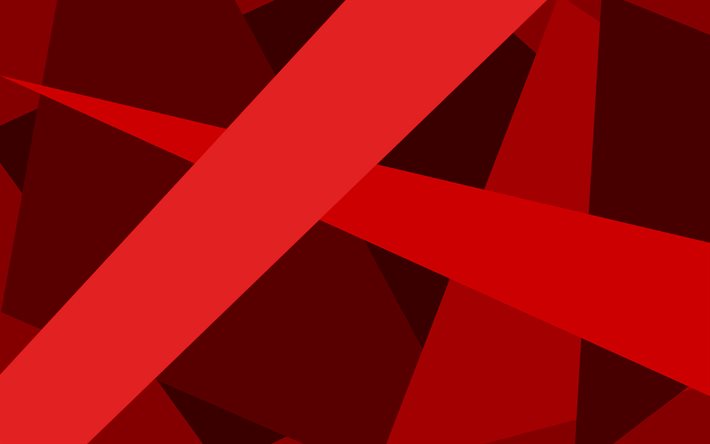 Download wallpapers red lines, creative, material design, geometric ...
