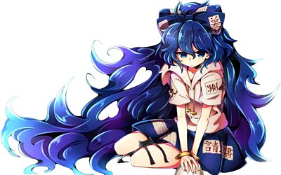 Shion Yorigami, purple hair, artwork, manga, Touhou, Yorigami Shion