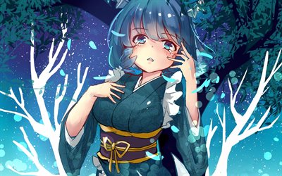 Touhou Project, Remilia Scarlet, vampyr, kvinnlig anime tecken, Japansk anime