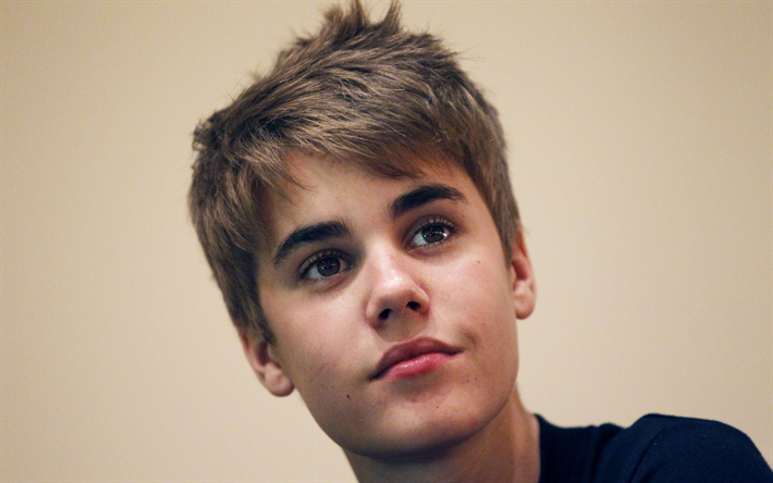 Justin Bieber, portre, gen&#231;, y&#252;z, Kanadalı şarkıcı, pop&#252;ler yıldız, ABD