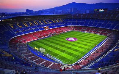 Il Camp Nou, lo stadio del Barcellona, il calcio, il Barcellona, stadio di calcio, la Spagna, l&#39;Europa, Catalogna, Barcellona, stadio Camp Nou di barcellona, Barca