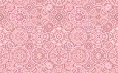 pink retro texture with circles, retro circles background, pink retro background, retro texture