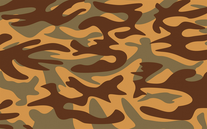 4k, brun kamouflage, milit&#228;ra kamouflage, brun bakgrund, kamouflage m&#246;nster, kamouflage texturer, kamouflage