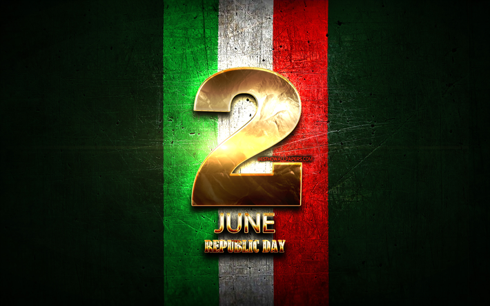 Jour de la r&#233;publique, 2 juin, golden signes, italien les f&#234;tes nationales, National italien de la Journ&#233;e, Italie, Europe