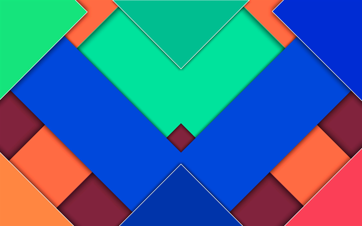 material design, colorful triangles, geometric shapes, lollipop, triangles, creative, strips, geometry, colorful backgrounds