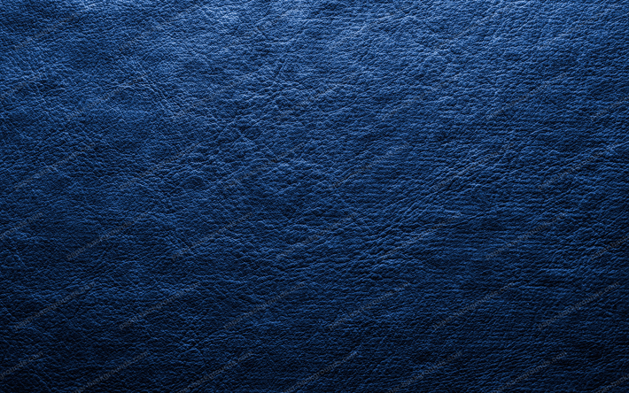 blaues leder-textur -, 4k -, leder-texturen, close-up, blaue hintergr&#252;nde, leder hintergr&#252;nde, makro, leder