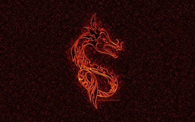 Download wallpapers Dragon zodiac, chinese zodiac, burning signs ...